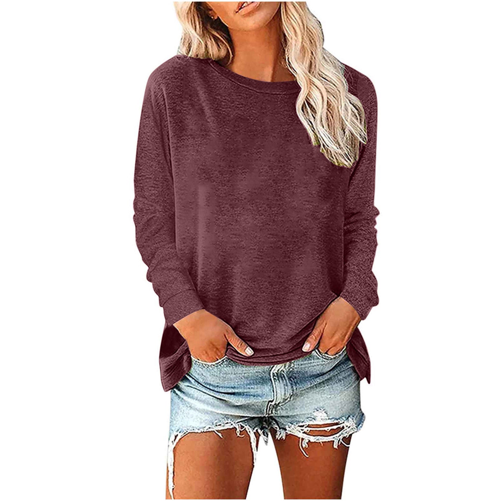 Long-Sleeve Crew Neck Pullover