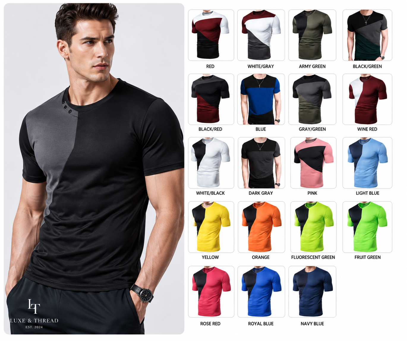 Men's Colorblock Performance T-Shirt