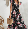 Women's Floral Print Polyester Dress