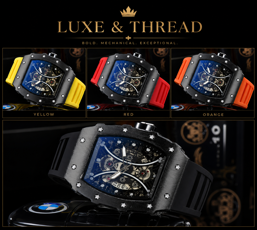 Men's Skeleton Quartz Sport Watch