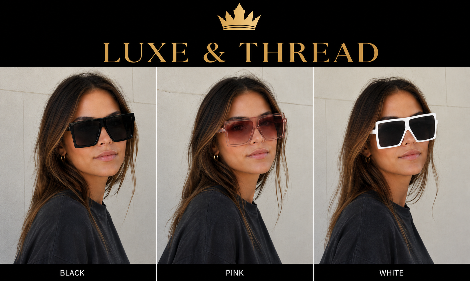 Square Oversized Vintage Sunglasses