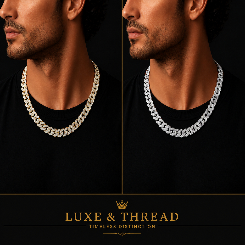 Iced Out Rhinestone Cuban Link Necklace
