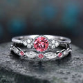 Vintage Cubic Zirconia Ring - 7 - Green