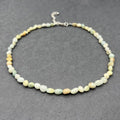 Natural Stone Tumbled Bead Necklace - Light Amethyst