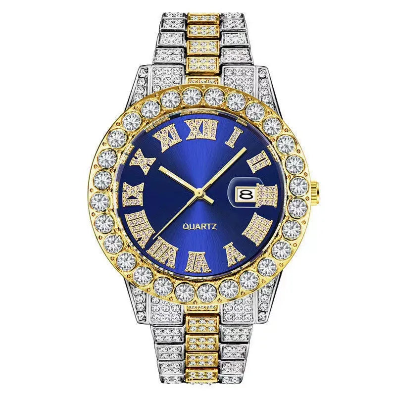 Men's Iced Out Full Rhinestone Hip Hop Watch