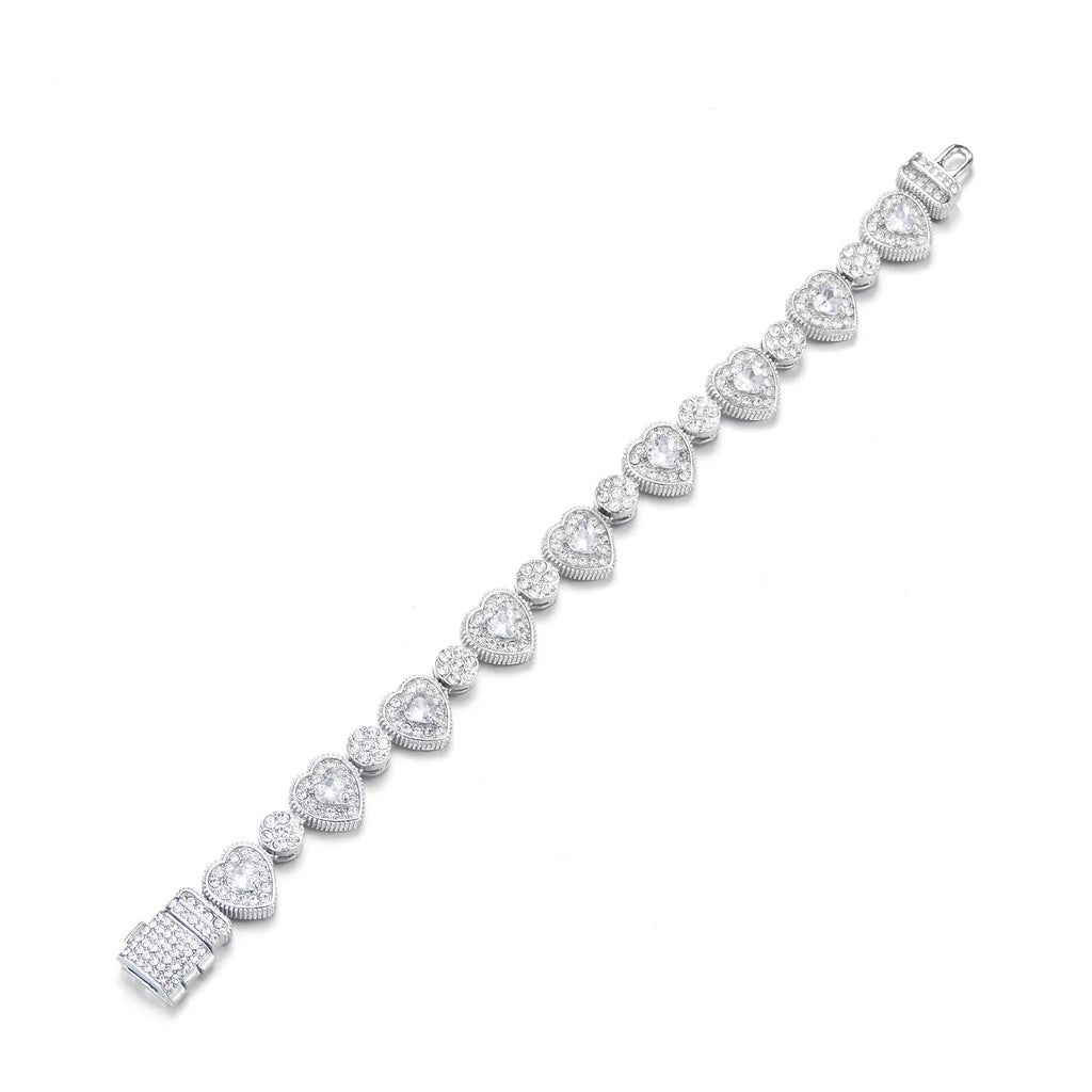 Diamond bracelet on a white background