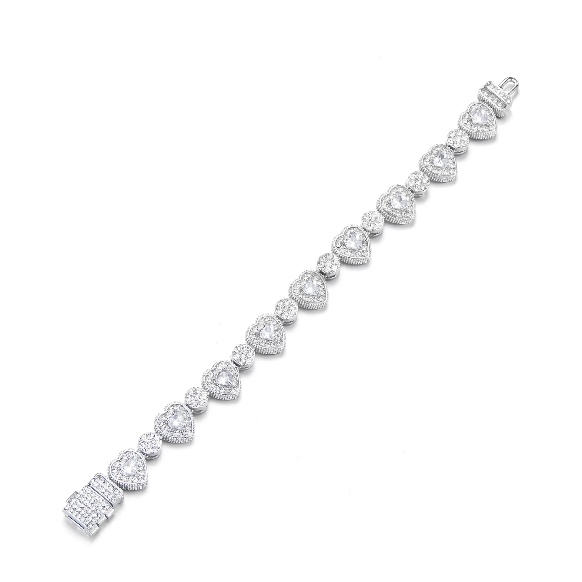 Diamond bracelet on a white background