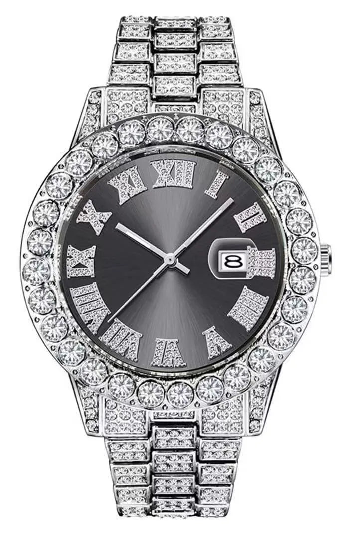 Men's Iced Out Full Rhinestone Hip Hop Watch
