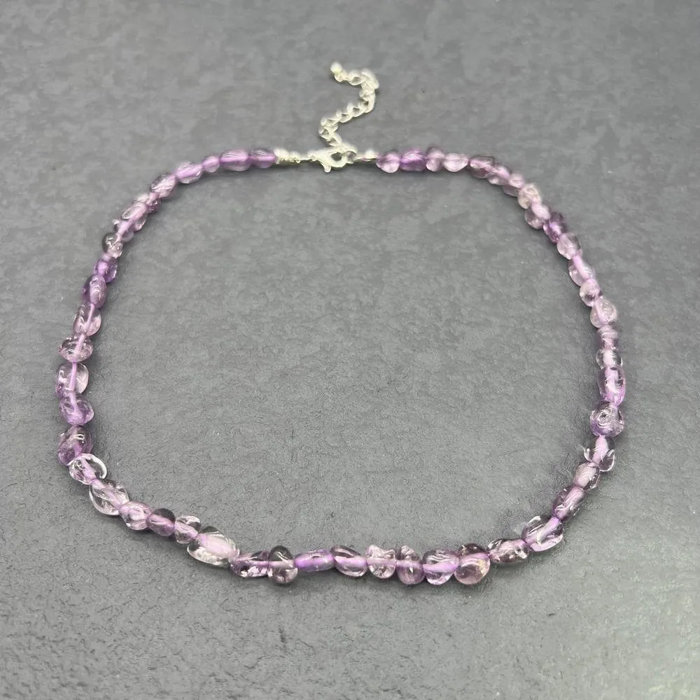 Natural Stone Tumbled Bead Necklace - Amazonite