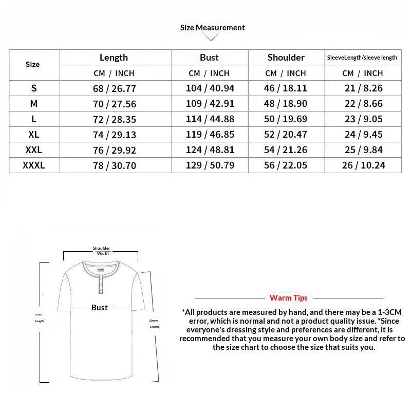 Men's Solid Color Crew Neck T-Shirt