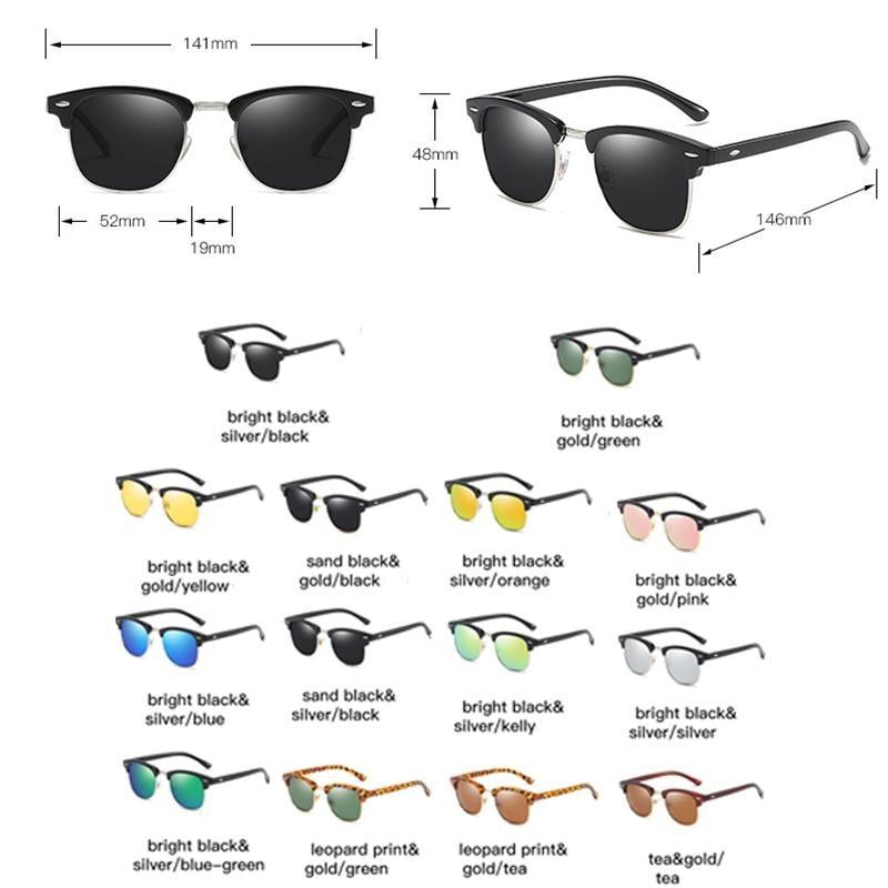 Vintage Polarized Square Sunglasses